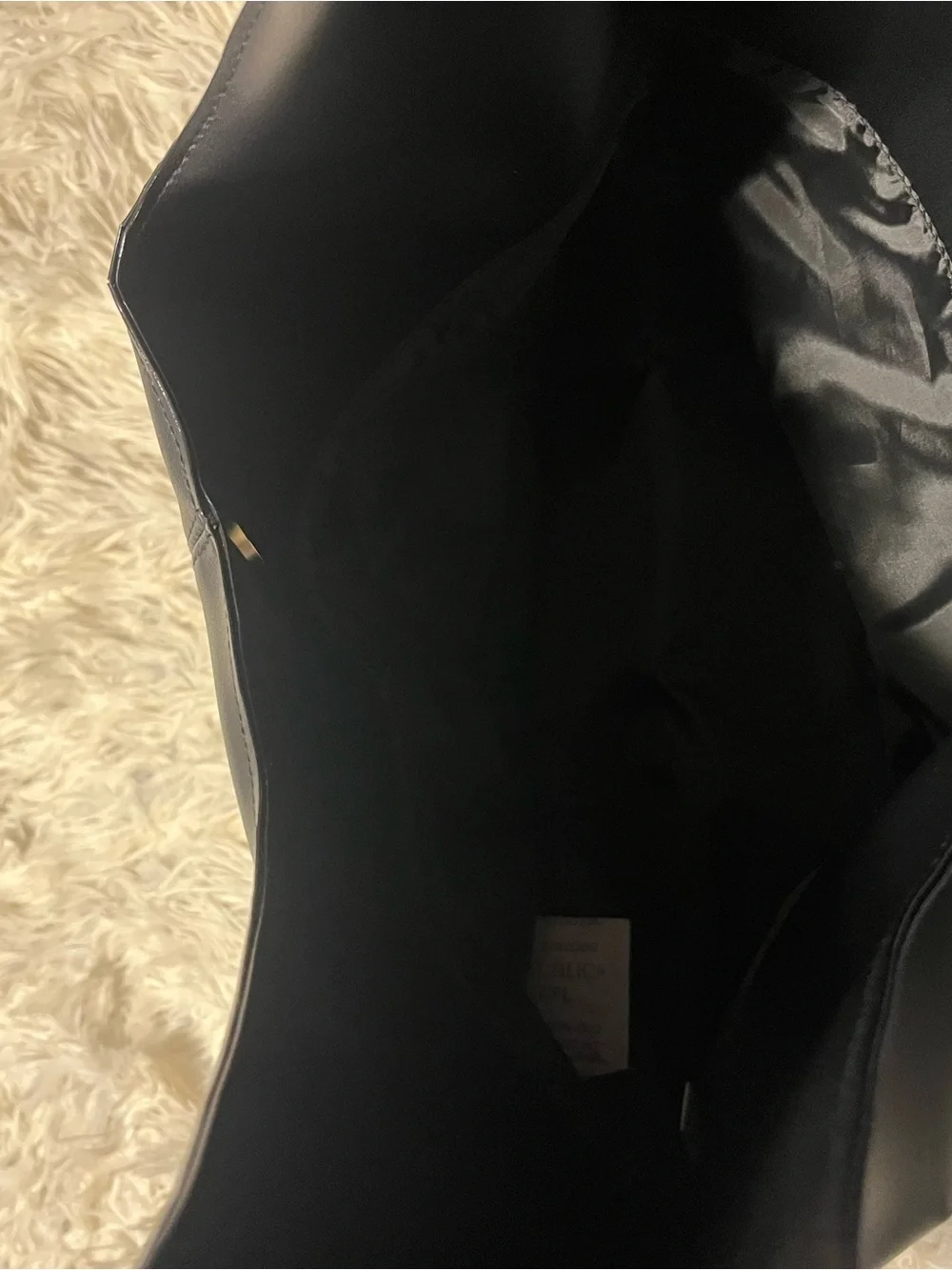 Black Faux Leather Victoria’s Secret Hobo Bag